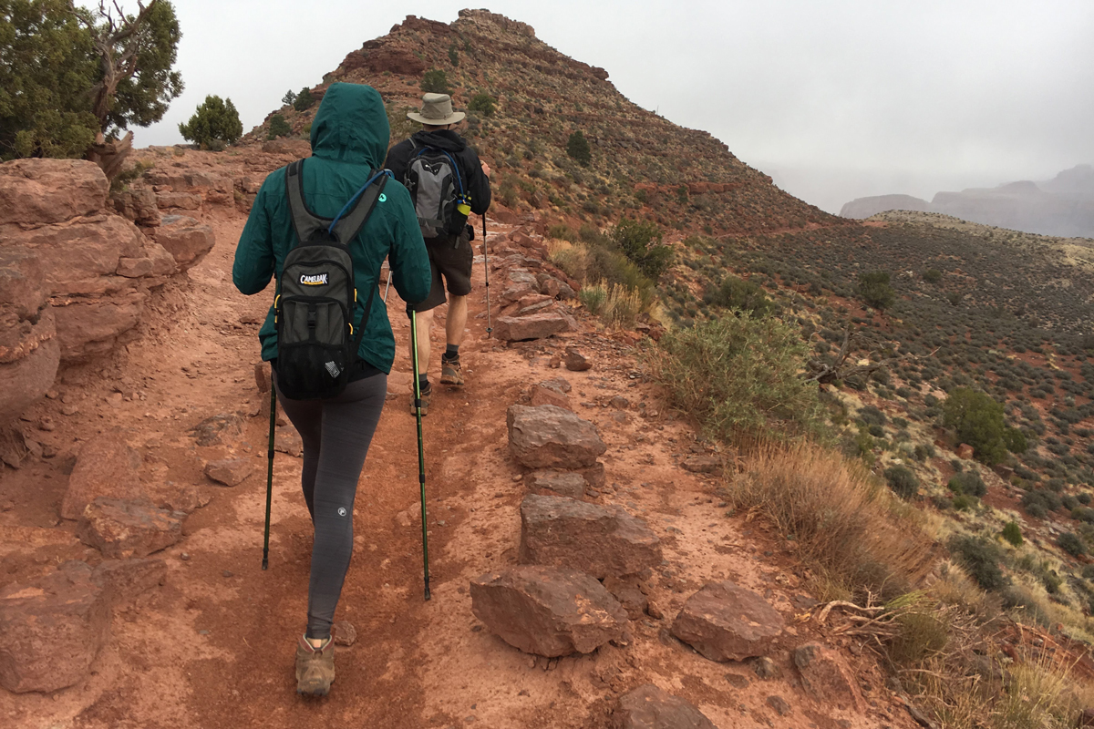 Hiking South Kaibab trail in the Grand Canyon