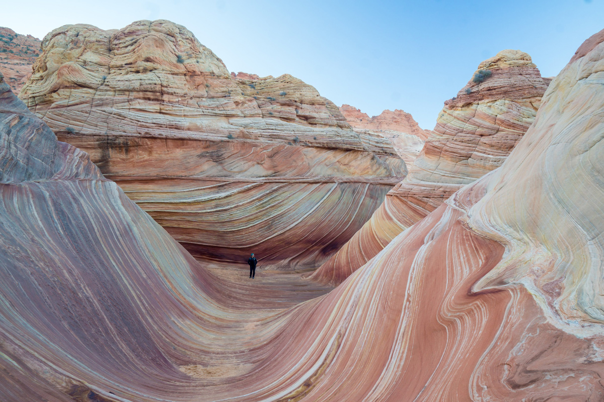 The Wave During Sunset in Utah Solo