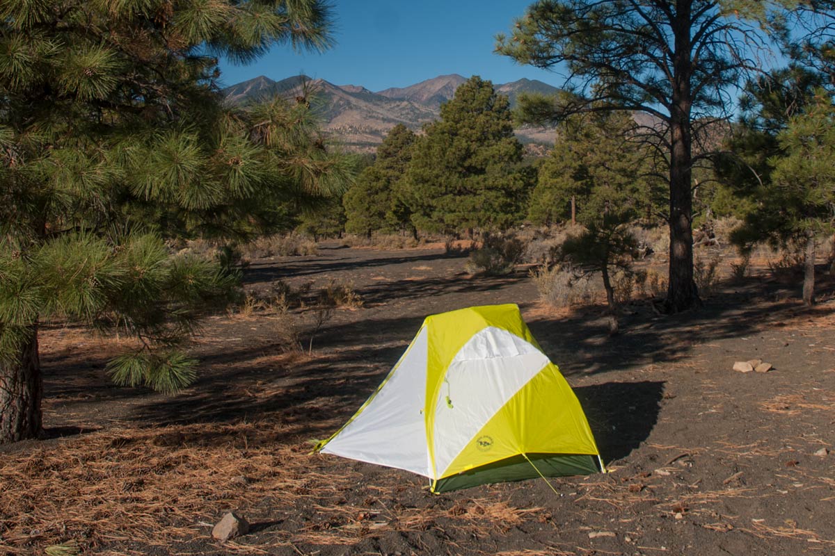 Free dispersed tent camping at the Cinder Hills outside of Flagstaff