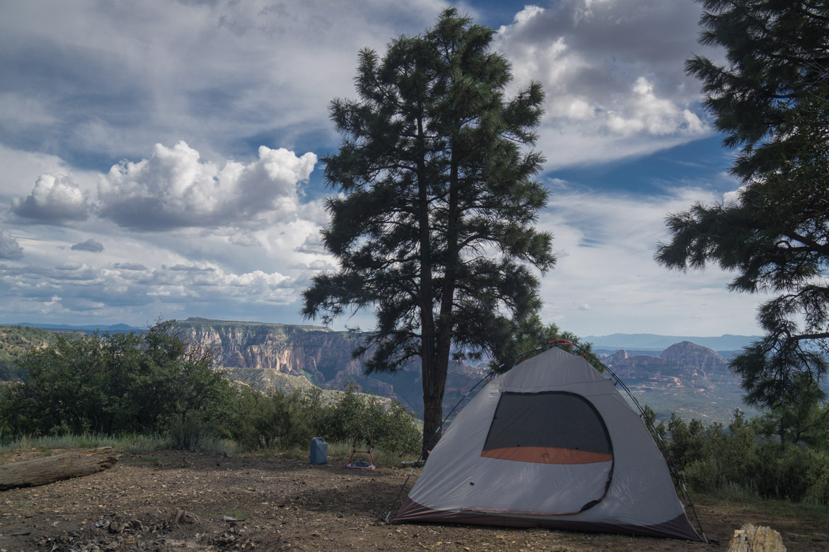 Free dispersed tent camping at the Edge of the World in Flagstaff
