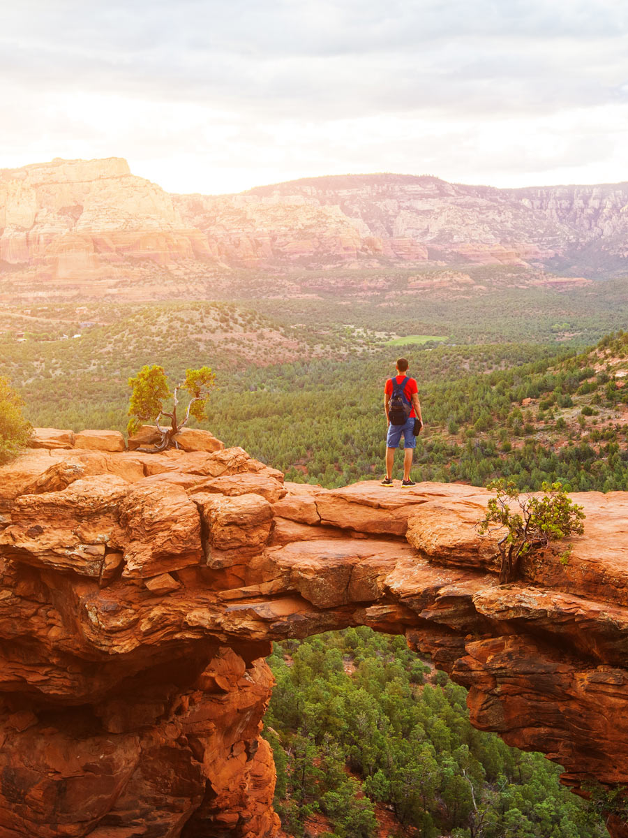 Devils-Bridge-Hiking-Sedona-Arizona-Sunset