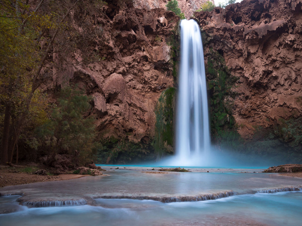 Mooney-Falls-Havasupai-Falls-Sunrise