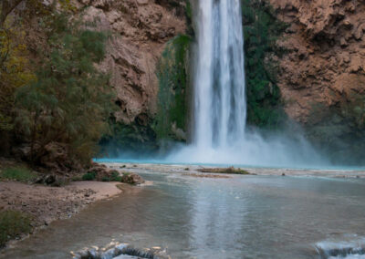 View of Mooney Falls from the creek.