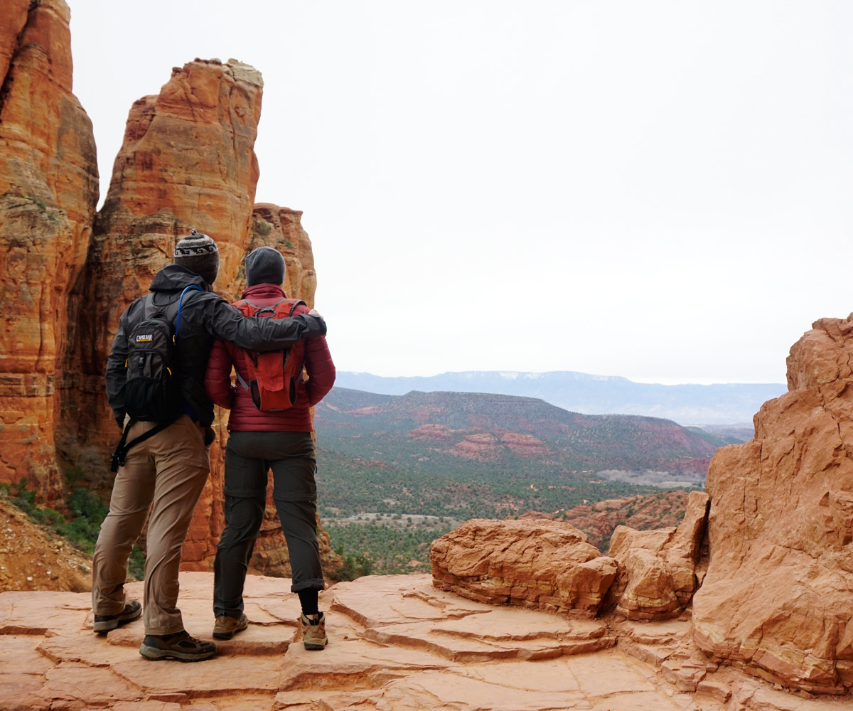 Hiking-Cathedral-Rock-Trail-Sedona-AZ-Winter